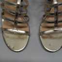 Allegra K Women's Cage Strappy Gladiators Chunky Heels Sandals, Size 9