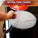 Splatter Screen for Cooking, Perforated Stainless Steel,13 Inch Stainless Steel Grease Splatter Guard, Comfortable Grip, Shield from Splashing Oil