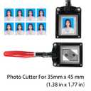 Passport Photo Cutter,35 x 45 mm Picture Cutter Machine,Handheld Paper Die Cutter Punch for ID Cards