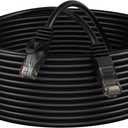 Cables Direct Online Cat5e 50FT Network Ethernet Patch Cable, 350Mhz Internet Wire, Compatible with PC, Laptop, Modem, Router, TVs, Printer Cord, Consoles for Home and Office, Black