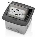 Leviton Pop-Up Floor Box with Dual Type A, 3.6 USB Charger, 15 Amp Outlet, PFUS1-MB, Black