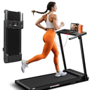 ApexNexus Treadmill with Handles, Portable Small Treadmills for Home and Office, 3.0HP Folding Walking Pad with 300 lbs Capacity, Cup Holder, LED Display and 12 Preset Programs