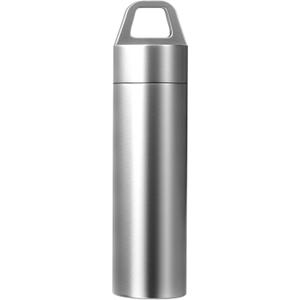 Small Pill Case, Portable Metal Pill Container Pill Holder Keychain Waterproof Pill Box Bottle Mini Stainless Steel Pill Organizer for Travel Purse Pocket