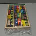 Wooden Train Set 12 PCS - Train Toys Magnetic Set Includes 3 Engines - Toy Train Sets For Kids Toddler Boys And Girls - Compatible With All Major Brands