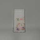 Case for Google 6A Pixel 6A Floral Transparent Soft TPU Phone Case Air Cushion Shockproof Bumper Protective Phone Cover for Google Pixel 6A,Color Butterfly