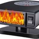 12V Car Heater, 150W Windshield De-Icer, 360 Rotation, 2 in 1 Fast Heating & Cooling Function Plug in Cigarette Lighter Car Defroster  Ideal for 12volt Cars, SUVs, Trucks, Taxis