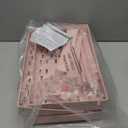 SPACELEAD 3 Tier Rolling Cart with Wheels, Storage Craft Art Trolley Organizer Serving, 3 Hanging Baskets Easy Assembly, for Office, Living Room, Kitchen, Pink