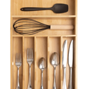 Silverware & Utensil Organizer, Fixed 10.5 in, Bamboo
Cutlery, flatware holder, rounded corners, 7 compartments, non-slip feet, kitchen drawers