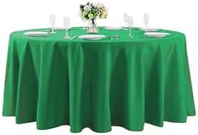 Cupuamon 132 inch Round Tablecloth Washable Polyester Table Cloth Decorative Table Cover for Wedding Party Dining Banquet132 inch,Emerald