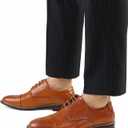 Men's Dress Shoes Formal Business Classic Lace Up Wingtip Oxford Shoes (7)