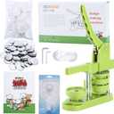 Button Maker Machine 58mm (2.25 in) Installation-Free, DIY Button Pin Maker Machine, Badge Punch Press with Free 100pcs Badge Supplies & Pictures & Circle Cutter & Magic Book 