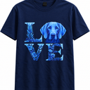 Weimaraner Running Design For Dog Owner T-Shirt, Size M