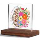 Mental Health Matters School Psychologist Gift Clear Desk Decor Signs, Graduation Gift for Psychiatrist Acrylic Plaque, Appreciation Thank You Gifts Mental Health Therapist Office Decor Signs
