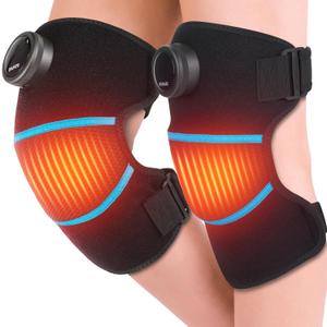 RENPHO Mothers Day & Fathers Day & Birthday Gifts for Mom Dad, Portable Heating Pad for Knee Pain Relief, FSA HSA Eligible, Rechargeable Heater Shoulder Elbow and Knee Brace 3 in 1 with, Black(2PCS)