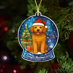 2 x Goldendoodle Christmas Ornament 2025  Goldendoodle Gifts for Women, Goldendoodle Ornament for Christmas Tree, Dog Lovers Holiday Decoration