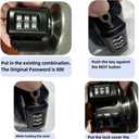 Keyed Door Handle Lockout Device Cover with Code to Disable Access to Keyhole Combination Lock for Bedroom from Outside Only Fits Handle Lock with Long Connecting Shaft Please Measure Before Order