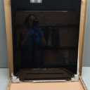 Black Dry Erase Board, 24" x 18" Magnetic Large Black Glass Board Frameless Wall Mounted Glass Whiteboard for Office, School & Home with 1 Acrylic Marker Tray & 3 Strong Magnets