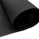 EOVEA | Acrylic Felt Fabric by The Yard - Non-Stiff, Soft Material - 72" Wide - 1.6mm Thick Felt Sheets for DIY Crafts, Sewing, Upholstery, Cushion, Padding(Black, One Yard)