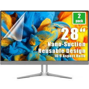 2 Pack 28 Inch 16:9 Monitor Screen Protector - Anti Glare Blue Light