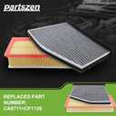 CA9711 Engine and Cabin Air Filter Fit for Volkswagen Beetle Jetta Passat Golf Tiguan 2006-2022 for Audi A3 Q3 TT TTS 2009-2018 (only for 2.0L) Replace CF1126 C35586