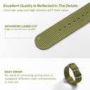 Watch Bands - Thick Premium Military Ballistic Nylon Style Strap With Heavy Silver Stainless Steel Buckle - Choice of Width - 18mm, 20mm, 22mm or 24mm (Army Green)
