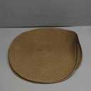 SHACOS Round Placemats Set of 4 Woven Braided Kitchen Table Placemats 15 inch Round Place Mats Washable Table Mats Indoor Outdoor, Brown