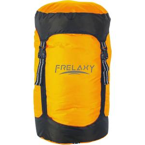 Frelaxy Compression Sack, 40% More Storage! 11L/18L/30L/45L/52L Compression Stuff Sack, Water-Resistant & Ultralight Sleeping Bag Stuff Sack - Space Saving Gear for Camping, Hiking (Small, Orange)