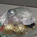 Syhood 6 Pcs 4 Inch Large Valentine Ball Ornament Christmas Tree Decoration Plastic Ornament Set Hanging Xmas Tree Ball for Xmas Holiday Wedding Party(Gold,Silver) One is Broken