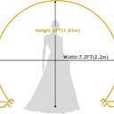 Fomcet 7.2FT Round Backdrop Stand Gold Metal Circle Balloon Arch Frame Large Wedding Arch Stand for Birthday Party Anniversary Valentine Wedding Ceremony Decorations