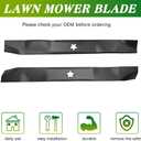 2PCS 134149 Blades Compatible with Craftsman 42 Inch LT1000 LT2000 YS4500 Husqvarna Poulan Pro 42'' Muching Blades for Lawn Mowers with 42 Inch Deck Repalce OE 532134149 422719 424752