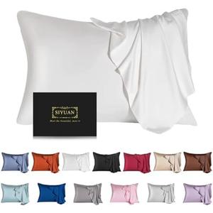 Mulberry Silk Pillowcase for Hair and Skin,Toddler Size Kids Silk Pillow Case with Hidden Zipper,Allergen Proof Dual Sides Soft Breathable Smooth Silk Pillow Cover(Toddler,White)