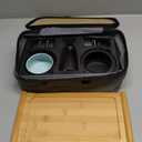 Ceramic Sake Set with Warmer Pot Tray, Stovetop Porcelain Pottery Hot Saki Drink Bottle, 10pcs Set 1 Stove 1 Warming Bowl 1 Sake Bottle 1 Tray 6 Cup Keep Sake Storage Box (Black)