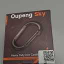 6PCS Carabiner Clip  Heavy Duty Iron Carabiners 800lbs Carabeaner D Ring Shape,Key Chain Clip Hook,Keychain Clip,Multipurpose for Camping, Hiking,Backpacking or Other Outdoor Activities, Black.