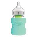 Dr. Brown's Options+ Wide-Neck Glass Bottle Sleeve, 100% Silicone, Mint, BPA-Free, 5 oz, 1-Pack