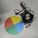 Christmas Tree Color Wheel with 2PCS E27 LED Light,Red/Yellow/Blue/Green Rotating Color Wheel Lights,120V 5W LED Light Revolving Colors Wheel for Vintage Silver Tinsel Retro Aluminum Christmas Tree