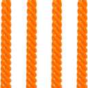 Orange Spiral Taper Candles for Home Decoration, 4 Pack 10 Inch Candlesticks for Dinner Party Holiday Fall Halloween and Harvest, Dripless and Smokeless