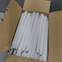 Baquler 100 Pcs 8.5 Inch Flameless Taper Candles Battery Operated Taper Candles Bulk LED Flickering White Candlesticks for Wedding Church Table Centerpiece Halloween Christmas Party Decor