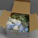 Zeyune 8 Pack 12 Inch Wedding Bouquets for Bride Bridesmaid Blue and White Artificial Rose Bouquet Fake Silk Roses Flowers Bunches Bulk for Home Office Garden Parties Decoration