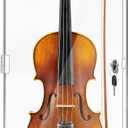 Silipull Acrylic Violin Display Case with Lock Key Magnetic Door Ukulele Fiddle Display Case Shadow Box with Hanger 29.5" x 12" x 4.75" Violin Cases for Musician Collection
