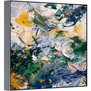 Canvas Frame for 36x36 Art Prints Oil Paintings, 1.5" Deep DIY Metal Square Floating Frames for Landscape Portrait Living Room Fireplace Decor, Horizontal or Vertical Display (Gray)