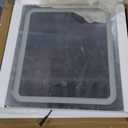 Farmhouse Makeup Vanity Desk with Sliding Mirror and Lights and Charging Station, White Vanity with Shelves and Drawers and Storage Cabinet, Make Up Vanity Desk with Cushioned Stool for Bedroom