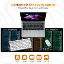 Word/PPT/Excel Shortcuts Mouse Pad - Extended XL Office Keyboard Mat, Excel Mouse Pad Shortcuts, Stitched Edges | Non-Slip Base Excel Cheat Sheet Desk Pad (31.5x11.8) Inch