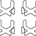 Coshar 4 Pack Metal Coaster Holder Thick Iron Wires Holder Storage for Square Polygonal Round Coasters, Fit 4 to 7 Coasters (Black)