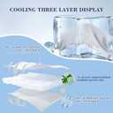 EMME Cooling Comforter Queen Size, Double Sided Cold Cooling Blanket for Hot Sleepers, Q-Max>0.45 Breathable Summer Quilt for Night Sweater Lightweight (Light Grey,90 x 90)