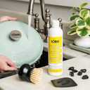 Lodge Enameled Cast Iron & Ceramic Stoneware Cleaner Care Kit - Set Includes 11oz Cleaner, Black Pan Scraper, Scrub Brush, Package of Pot Protectors, and Use & Care Booklet - 5 Piece Set