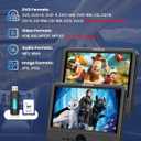 Car DVD Player Dual Screen, FANGOR 7.5 Inch DVD Player for Car Play The Same or Two Different Movies with Headrest Straps, Support Last Memory, AV Out/in, USB/SD Card, All Regions