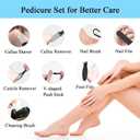 Electric Foot Callus Remover- Long Service Time, Rechargeable Electronic Foot File- Ideal Gift, Professional Pedicure Tools, Waterproof Foot Scrubber, Pedicure Kit Feet Care for Dead Skin (Black)