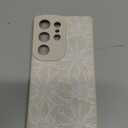 MZELQ for Samsung Galaxy S25 Ultra Case, Silicone White Floral Flowers Sunflowers Cute Pattern, Camera Protection Soft Slim Phone Case for Girls Women -White