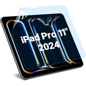 FILMEXT Ipad Pro 11 inch Screen Protector 2024 M4 Model A2836 A2837 A3006, Anti Glare Blue Light Screen Filter, Anti Fingerprints,Anti Scratch PET Matte Ipad 11 in Screen Film