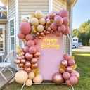 5.24 FT Balloon Arch Kit Stand Balloon Arch Stand with Base Water Bags Balloon Stand Kit Wedding Arch for Wedding/Birthday/Party/Baby Shower Decor (White, Plastics